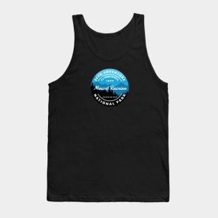 Mount Rainier National Park Retro Sticker Tank Top